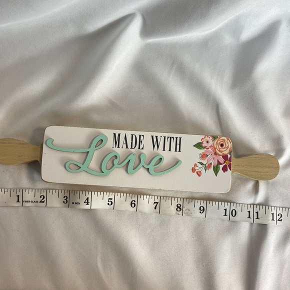 ⚪️ Made with love rolling pin art decor - Picture 4 of 6